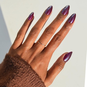 image:imageGlamnetic Press On Nails  Bluebelle  Short Almond Fake Nails with Pale Blue French Tips amp 3D Blueberry Accents on SemiSheer Base Glossy Finish Salon Quality  15 Sizes  30 Nail Kit with Glue9  Jam Drizzle