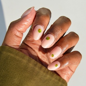 image:imageGlamnetic Press On Nails  Bluebelle  Short Almond Fake Nails with Pale Blue French Tips amp 3D Blueberry Accents on SemiSheer Base Glossy Finish Salon Quality  15 Sizes  30 Nail Kit with Glue6  Tipsy Olive