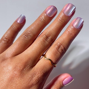 image:imageGlamnetic Press On Nails  Extra Short Fake Nails  Pearlescent Purple Velvet Press On Nails Salon Quality Kit with Glue  Oyster Baby  30 Nail Set in 12 Sizes2E  Oyster Baby
