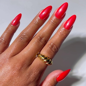 image:imageGlamnetic Press On Nails  Extra Short Fake Nails  Pearlescent Purple Velvet Press On Nails Salon Quality Kit with Glue  Oyster Baby  30 Nail Set in 12 Sizes4G  Fearless Red