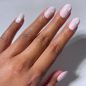 image:imageGlamnetic Press On Nails  Extra Short Fake Nails  Pearlescent Purple Velvet Press On Nails Salon Quality Kit with Glue  Oyster Baby  30 Nail Set in 12 Sizes3B  Pink Whisper
