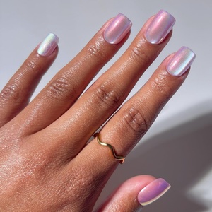 image:imageGlamnetic Press On Nails  Extra Short Fake Nails  Pearlescent Purple Velvet Press On Nails Salon Quality Kit with Glue  Oyster Baby  30 Nail Set in 12 Sizes2C  Oyster Shell
