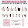 image:imageGlamnetic Press On Nails  Antipasto  Short Almond Fake Nails with Olives Tortoiseshell amp 3D Nail Art  Salon Quality Summer Nails  15 Sizes  30 Nail Kit with GlueAntipasto