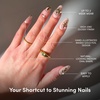 image:imageGlamnetic Press On Nails  Antipasto  Short Almond Fake Nails with Olives Tortoiseshell amp 3D Nail Art  Salon Quality Summer Nails  15 Sizes  30 Nail Kit with GlueAthenian Gold