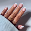 image:imageGlamnetic Press On Nails  Summer Fresco  Short Oval Fake Nails with Striped Blue French Tips amp Lemon Accents  Salon Quality Summer Nails  15 Sizes  30 Nail Kit with Glue