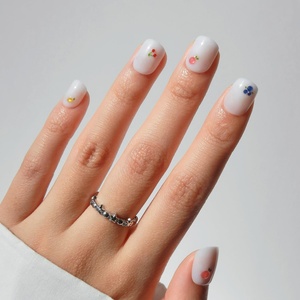 image:imageGlamnetic Press On Nails  Antipasto  Short Almond Fake Nails with Olives Tortoiseshell amp 3D Nail Art  Salon Quality Summer Nails  15 Sizes  30 Nail Kit with GlueSweet Picks