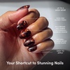 image:imageGlamnetic Press On Nails  Short Almond Fake Nails  Tortoiseshell Press On Nails Salon Quality Kit with Glue  Main Reference  30 Nail Set in 15 Sizes1B  Hidden Fortune
