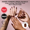 image:imageGlamnetic Press On Nails  Short Almond Fake Nails  Tortoiseshell Press On Nails Salon Quality Kit with Glue  Main Reference  30 Nail Set in 15 Sizes1B  Hidden Fortune
