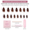 image:imageGlamnetic Press On Nails  Short Almond Fake Nails  Tortoiseshell Press On Nails Salon Quality Kit with Glue  Main Reference  30 Nail Set in 15 Sizes1D  Main Reference