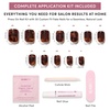 image:imageGlamnetic Press On Nails  Short Almond Fake Nails  Tortoiseshell Press On Nails Salon Quality Kit with Glue  Main Reference  30 Nail Set in 15 Sizes1E  Own It All