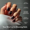 image:imageGlamnetic Press On Nails  Short Almond Fake Nails  Tortoiseshell Press On Nails Salon Quality Kit with Glue  Main Reference  30 Nail Set in 15 Sizes1E  Own It All