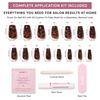 image:imageGlamnetic Press On Nails  Short Almond Fake Nails  Tortoiseshell Press On Nails Salon Quality Kit with Glue  Main Reference  30 Nail Set in 15 Sizes1F  Mine By Right