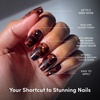 image:imageGlamnetic Press On Nails  Short Almond Fake Nails  Tortoiseshell Press On Nails Salon Quality Kit with Glue  Main Reference  30 Nail Set in 15 Sizes1F  Mine By Right
