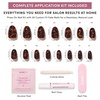 image:imageGlamnetic Press On Nails  Short Almond Fake Nails  Tortoiseshell Press On Nails Salon Quality Kit with Glue  Main Reference  30 Nail Set in 15 Sizes1H  High Society