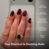 image:imageGlamnetic Press On Nails  Short Almond Fake Nails  Tortoiseshell Press On Nails Salon Quality Kit with Glue  Main Reference  30 Nail Set in 15 Sizes1H  High Society