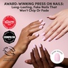 image:imageGlamnetic Press On Nails  Short Almond Fake Nails  Tortoiseshell Press On Nails Salon Quality Kit with Glue  Main Reference  30 Nail Set in 15 Sizes3B  Pink Permission