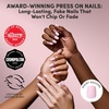 image:imageGlamnetic Press On Nails  Short Almond Fake Nails  Tortoiseshell Press On Nails Salon Quality Kit with Glue  Main Reference  30 Nail Set in 15 Sizes3C  Pink Control
