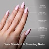image:imageGlamnetic Press On Nails  Short Almond Fake Nails  Tortoiseshell Press On Nails Salon Quality Kit with Glue  Main Reference  30 Nail Set in 15 Sizes3D  Pink Poise