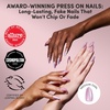 image:imageGlamnetic Press On Nails  Short Almond Fake Nails  Tortoiseshell Press On Nails Salon Quality Kit with Glue  Main Reference  30 Nail Set in 15 Sizes4A  Oyster Pearl