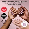 image:imageGlamnetic Press On Nails  Short Almond Fake Nails  Tortoiseshell Press On Nails Salon Quality Kit with Glue  Main Reference  30 Nail Set in 15 Sizes4B  Oyster Glow