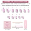 image:imageGlamnetic Press On Nails  Short Almond Fake Nails  Tortoiseshell Press On Nails Salon Quality Kit with Glue  Main Reference  30 Nail Set in 15 Sizes4B  Oyster Glow