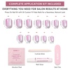 image:imageGlamnetic Press On Nails  Short Almond Fake Nails  Tortoiseshell Press On Nails Salon Quality Kit with Glue  Main Reference  30 Nail Set in 15 Sizes4E  Oyster Baby