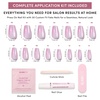 image:imageGlamnetic Press On Nails  Short Almond Fake Nails  Tortoiseshell Press On Nails Salon Quality Kit with Glue  Main Reference  30 Nail Set in 15 Sizes4F  Oyster Opal