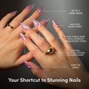 image:imageGlamnetic Press On Nails  Short Almond Fake Nails  Tortoiseshell Press On Nails Salon Quality Kit with Glue  Main Reference  30 Nail Set in 15 Sizes4G  Timeless Oyster