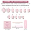 image:imageGlamnetic Press On Nails  Short Almond Fake Nails  Tortoiseshell Press On Nails Salon Quality Kit with Glue  Main Reference  30 Nail Set in 15 Sizes5E  Pink Legacy