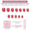 image:imageGlamnetic Press On Nails  Short Almond Fake Nails  Tortoiseshell Press On Nails Salon Quality Kit with Glue  Main Reference  30 Nail Set in 15 Sizes6E  Red Legacy
