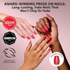 image:imageGlamnetic Press On Nails  Short Almond Fake Nails  Tortoiseshell Press On Nails Salon Quality Kit with Glue  Main Reference  30 Nail Set in 15 Sizes6F  Runway Red