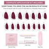 image:imageGlamnetic Press On Nails  Short Almond Fake Nails  Tortoiseshell Press On Nails Salon Quality Kit with Glue  Main Reference  30 Nail Set in 15 Sizes7A  Berry Tempted