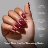 image:imageGlamnetic Press On Nails  Short Almond Fake Nails  Tortoiseshell Press On Nails Salon Quality Kit with Glue  Main Reference  30 Nail Set in 15 Sizes7B  Berry Mood