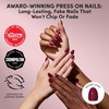 image:imageGlamnetic Press On Nails  Short Almond Fake Nails  Tortoiseshell Press On Nails Salon Quality Kit with Glue  Main Reference  30 Nail Set in 15 Sizes7B  Berry Mood