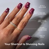 image:imageGlamnetic Press On Nails  Short Almond Fake Nails  Tortoiseshell Press On Nails Salon Quality Kit with Glue  Main Reference  30 Nail Set in 15 Sizes7C  Berry Crush