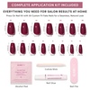 image:imageGlamnetic Press On Nails  Short Almond Fake Nails  Tortoiseshell Press On Nails Salon Quality Kit with Glue  Main Reference  30 Nail Set in 15 Sizes7F  Berry Fierce