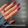 image:imageGlamnetic Press On Nails  Short Almond Fake Nails  Tortoiseshell Press On Nails Salon Quality Kit with Glue  Main Reference  30 Nail Set in 15 Sizes7G  Berry Obsession