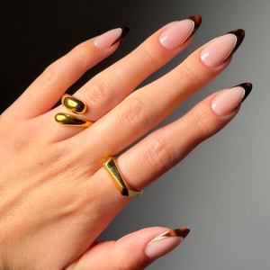 image:imageGlamnetic Press On Nails  Short Almond Fake Nails  Tortoiseshell Press On Nails Salon Quality Kit with Glue  Main Reference  30 Nail Set in 15 Sizes2G  No Competition