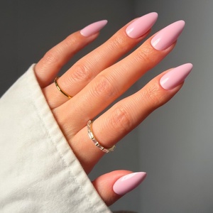 image:imageGlamnetic Press On Nails  Short Almond Fake Nails  Tortoiseshell Press On Nails Salon Quality Kit with Glue  Main Reference  30 Nail Set in 15 Sizes3G  Iconic Pink