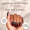 image:imageGlamnetic Vampiress Press On Nails  Medium Almond Fake Nails  30 Pc Kit  Halloweenready Black press on nails for women Ombre glueon set Waterproof chipresistant up to 2 weeks wear
