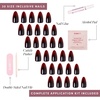 image:imageGlamnetic Vampiress Press On Nails  Medium Almond Fake Nails  30 Pc Kit  Halloweenready Black press on nails for women Ombre glueon set Waterproof chipresistant up to 2 weeks wear
