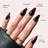 image:imageGlamnetic Vampiress Press On Nails  Medium Almond Fake Nails  30 Pc Kit  Halloweenready Black press on nails for women Ombre glueon set Waterproof chipresistant up to 2 weeks wear