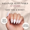image:imageGlamnetic Wrapped Press On Nails  Short Almond Fake Nails  30 Pc Kit  Halloweenready White press on nails for women Graphic glueon set Waterproof chipresistant up to 2 weeks wear