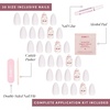 image:imageGlamnetic Wrapped Press On Nails  Short Almond Fake Nails  30 Pc Kit  Halloweenready White press on nails for women Graphic glueon set Waterproof chipresistant up to 2 weeks wear