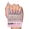 image:imageGlamnetic Black Lady Press On Nails  Short Almond Fake Nails  30 Pc Kit  Halloweenready Black press on nails for women Glitter glueon set Waterproof chipresistant up to 2 weeks wear