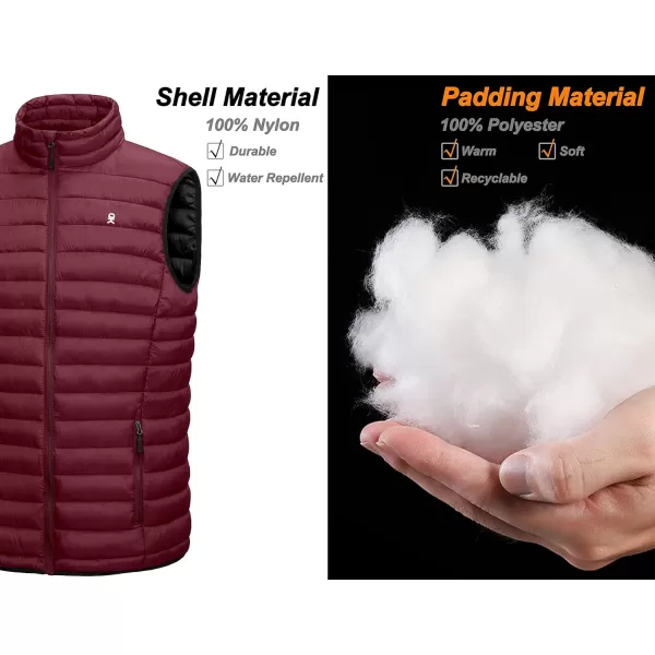 Little Donkey Andy Men's Lightweight Warm Puffer Vest Outdoor Sleeveless Jacket for Golf Hiking Casual Travel