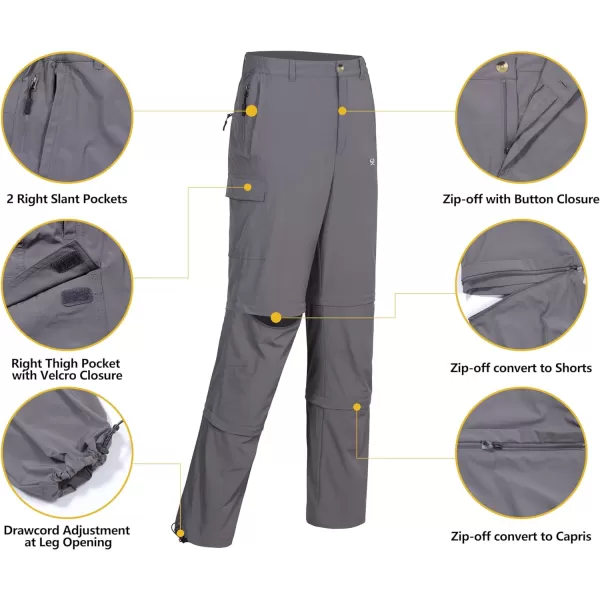 Little Donkey Andy Men's Stretch Convertible Pants, Zip-Off Quick-Dry Hiking Pants, UV Protection, Lightweight