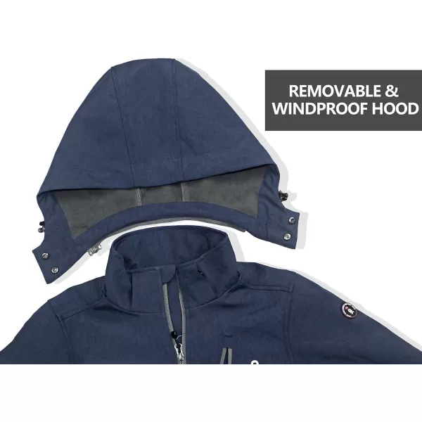 Little Donkey Andy Women's Softshell Jacket Ski Jacket with Removable Hood, Fleece Lined and Water Repellent