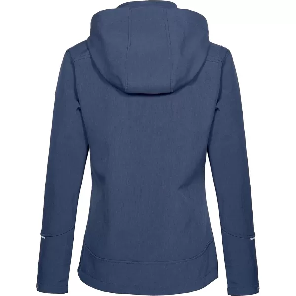 Little Donkey Andy Women's Softshell Jacket Ski Jacket with Removable Hood, Fleece Lined and Water Repellent