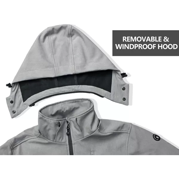 Little Donkey Andy Women's Softshell Jacket Ski Jacket with Removable Hood, Fleece Lined and Water Repellent